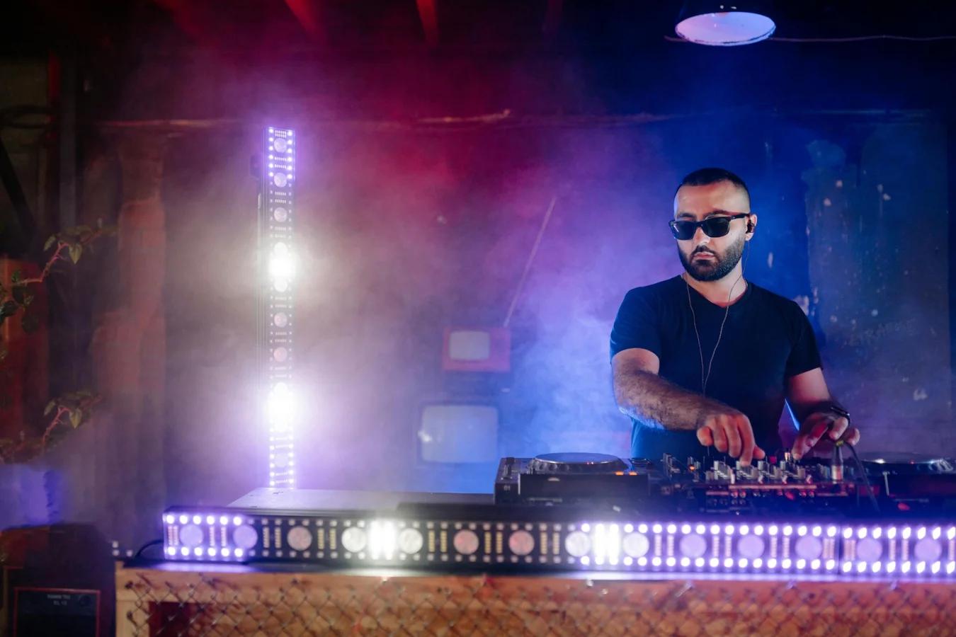 DJ performing in club